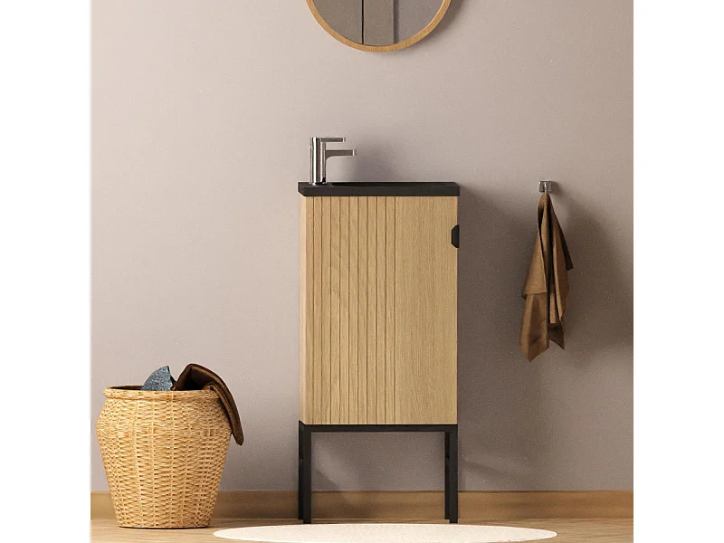 Mueble lavabo STUDIO con patas + juego de grifería