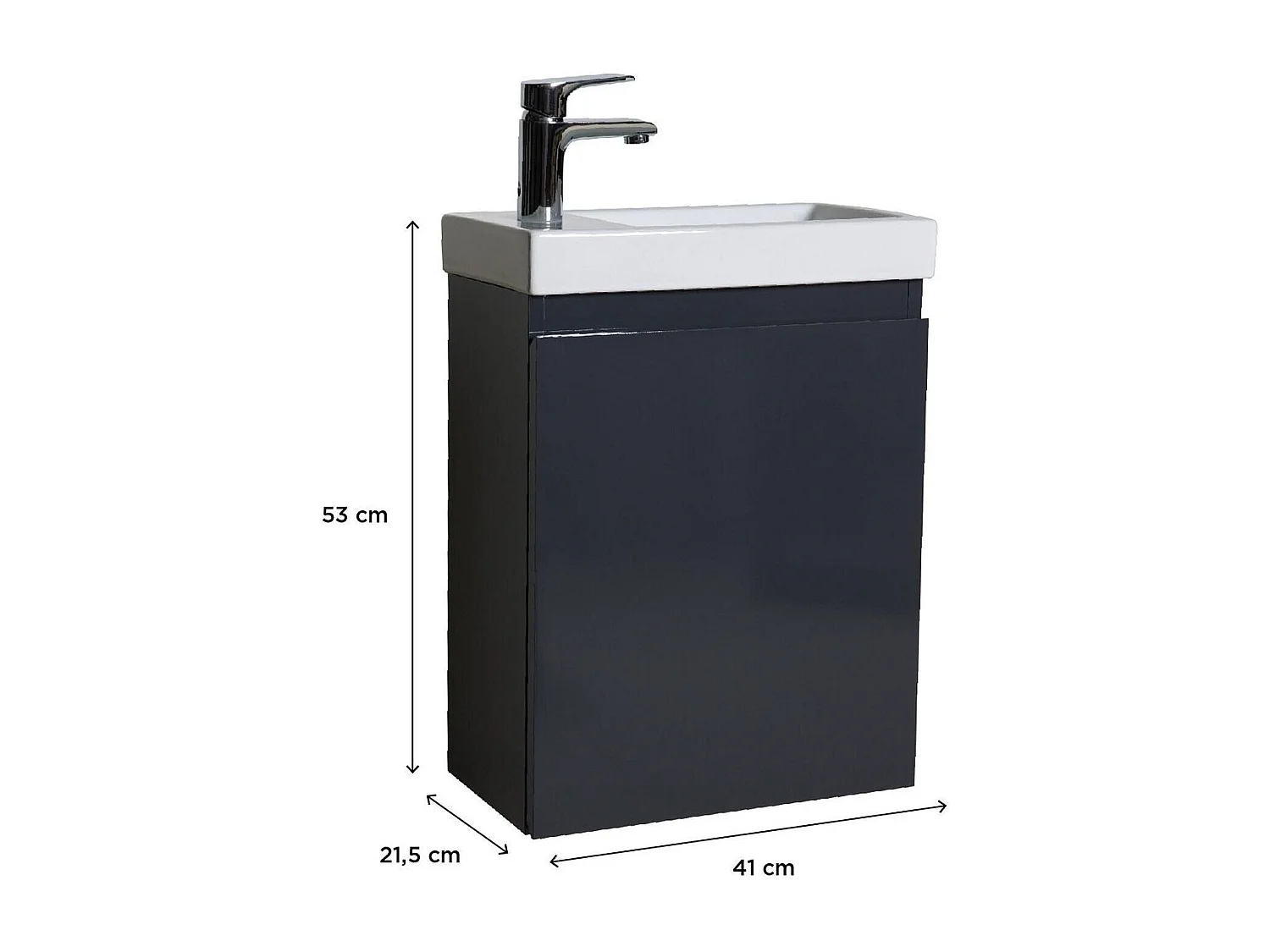 Mueble lavabo LISA negro + grifería