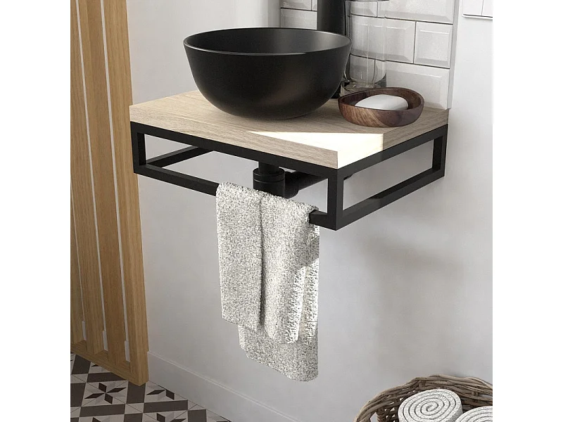 Lavandino sottile SOHO + lavabo + rubinetto + specchio