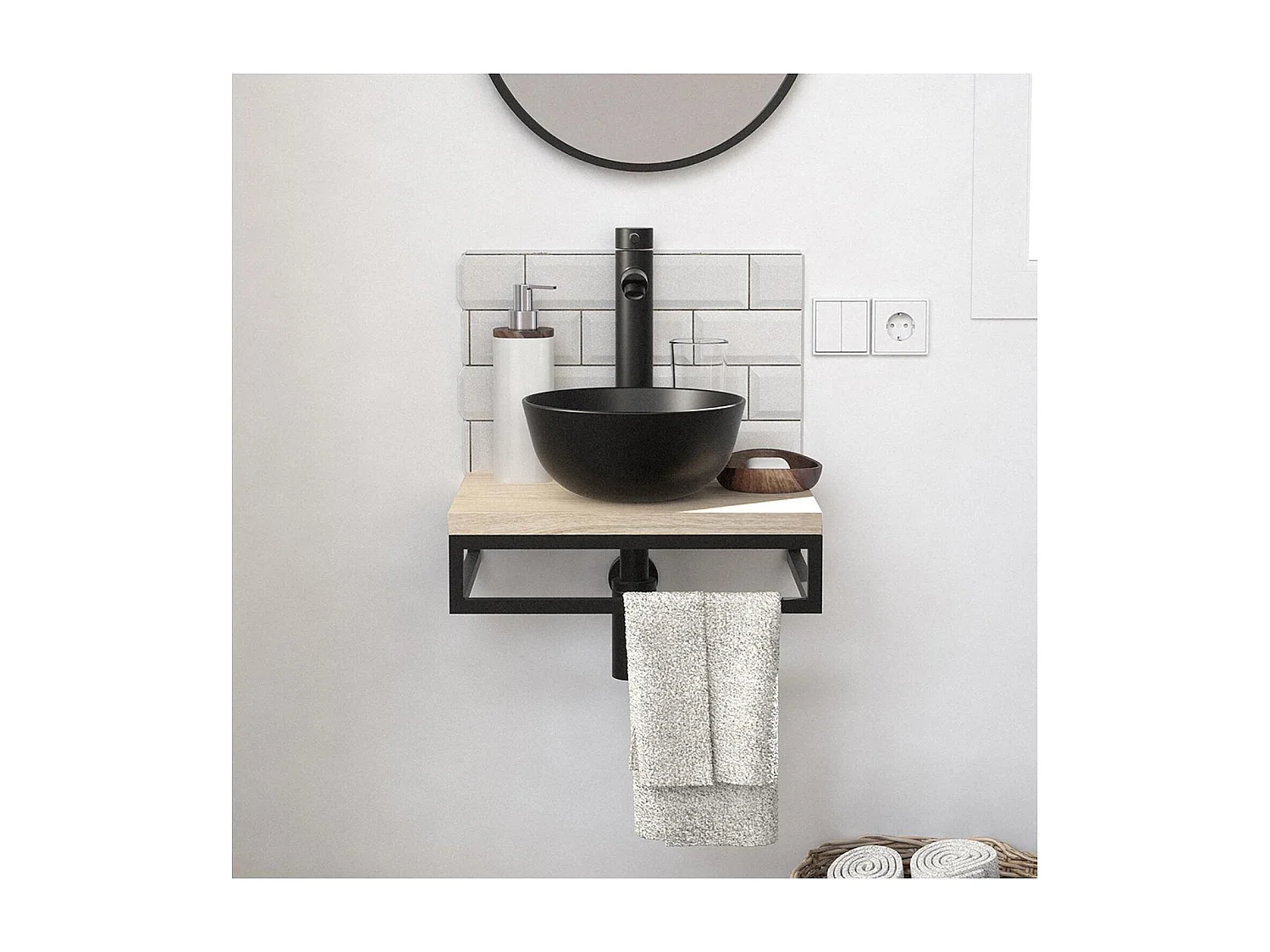 SOHO Slimline Waschbecken + Becken + Wasserhahn