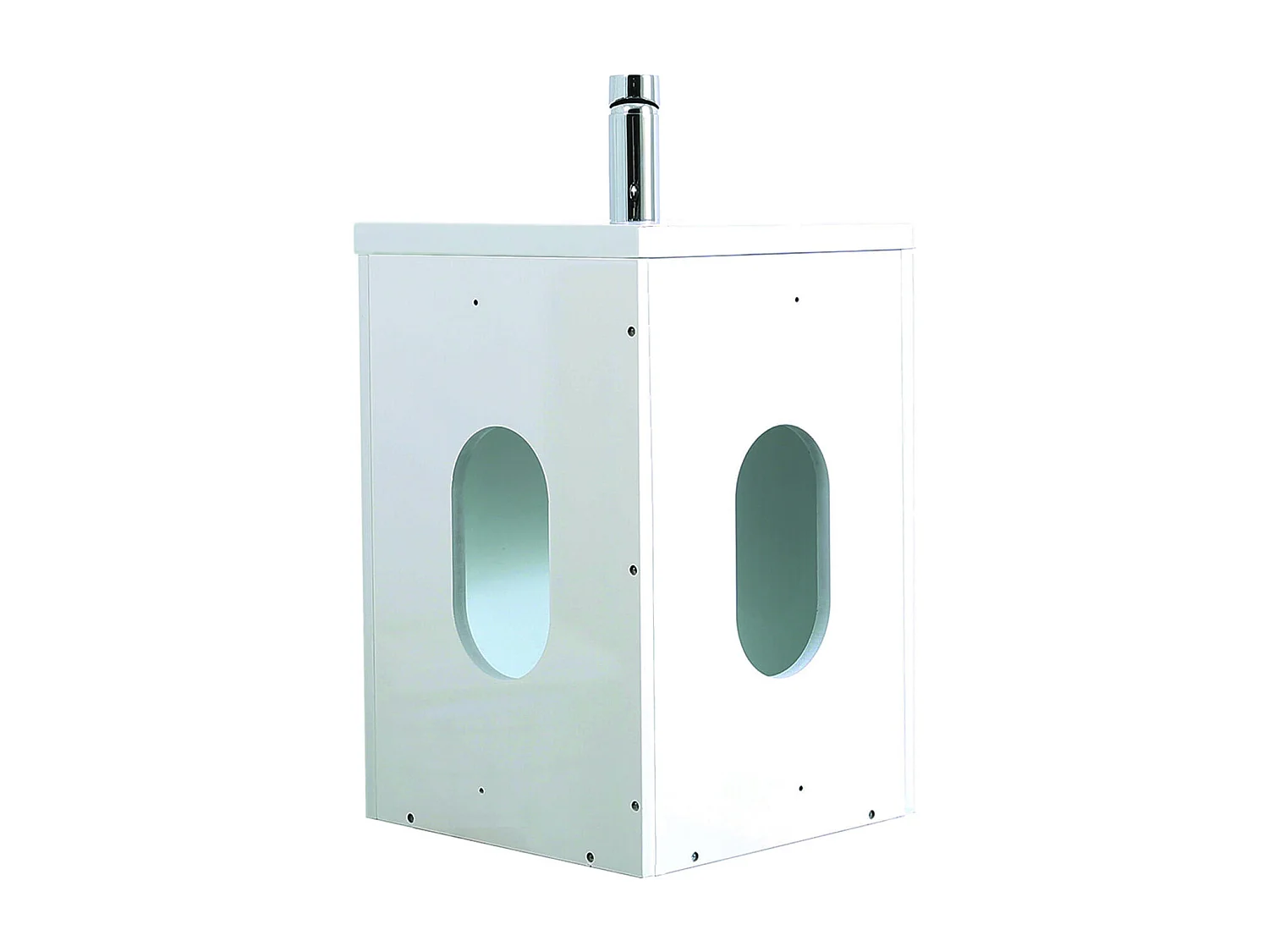 Ensemble lave-mains d'angle suspendu avec robinet chromé