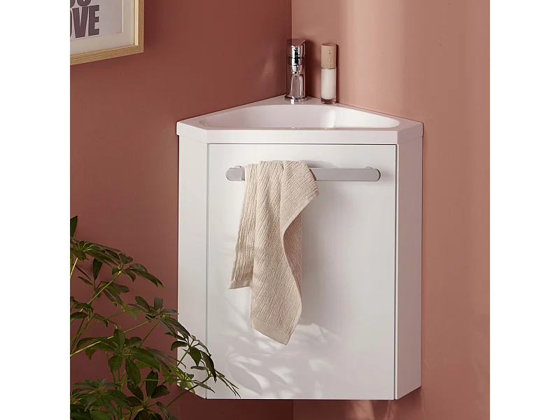 Set lavabo angolare SKINO + rubinetto