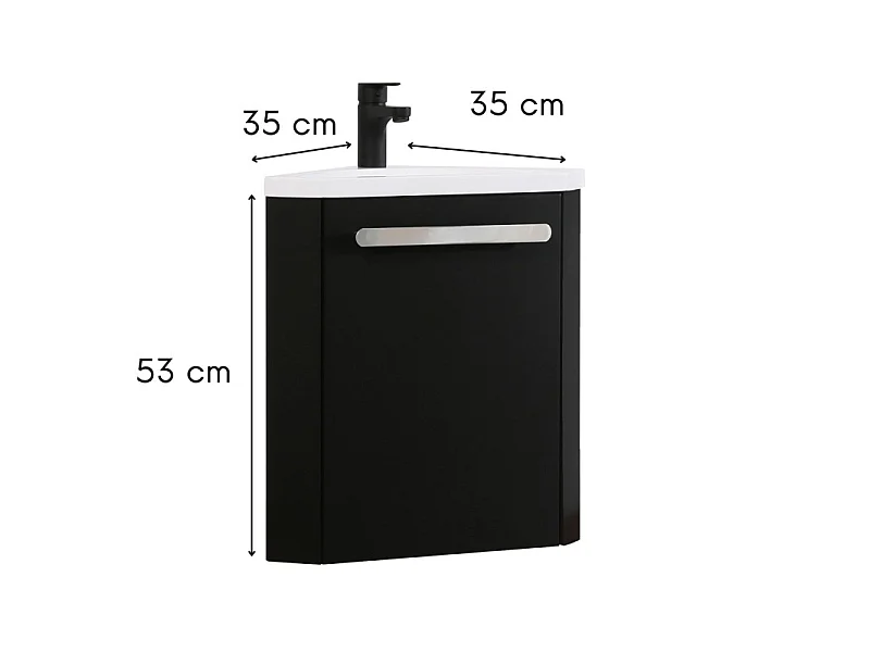 Conjunto de lavabo y grifería de esquina SKINO