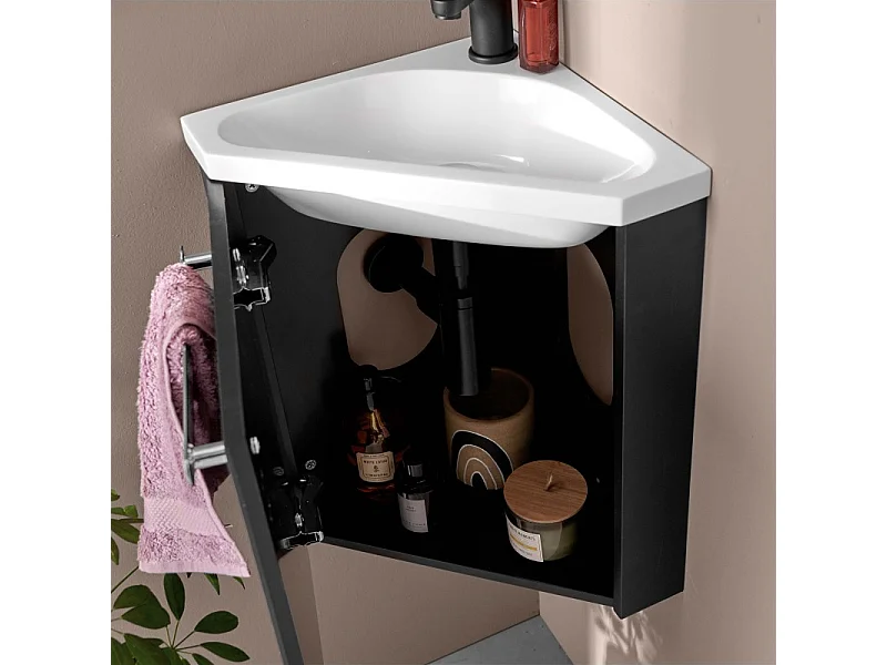 Conjunto de lavabo y grifería de esquina SKINO
