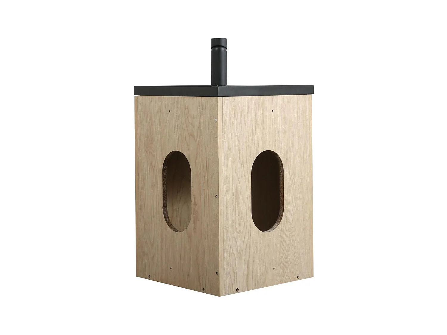 Ensemble lave-mains d'angle suspendu avec robinet noir