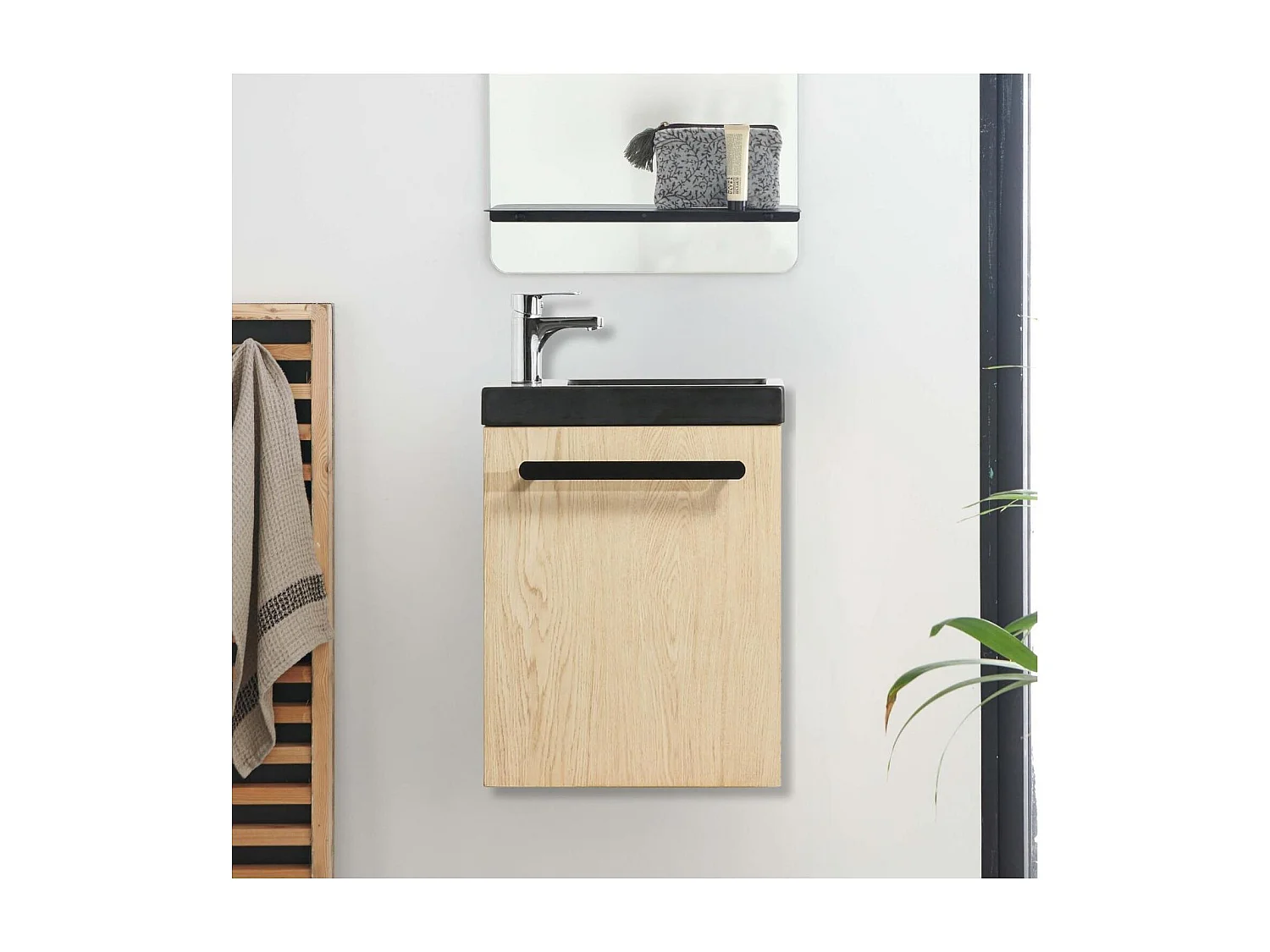 NEVADA Wandwaschtisch mit Handtuchhalter