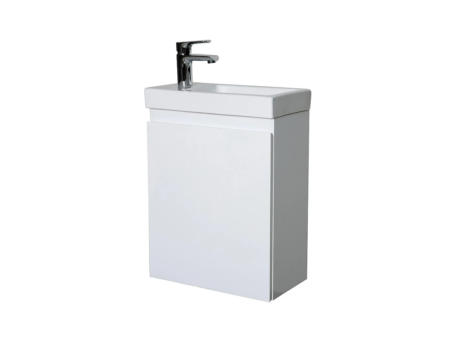 Meuble lave-mains suspendu avec vasque céramique