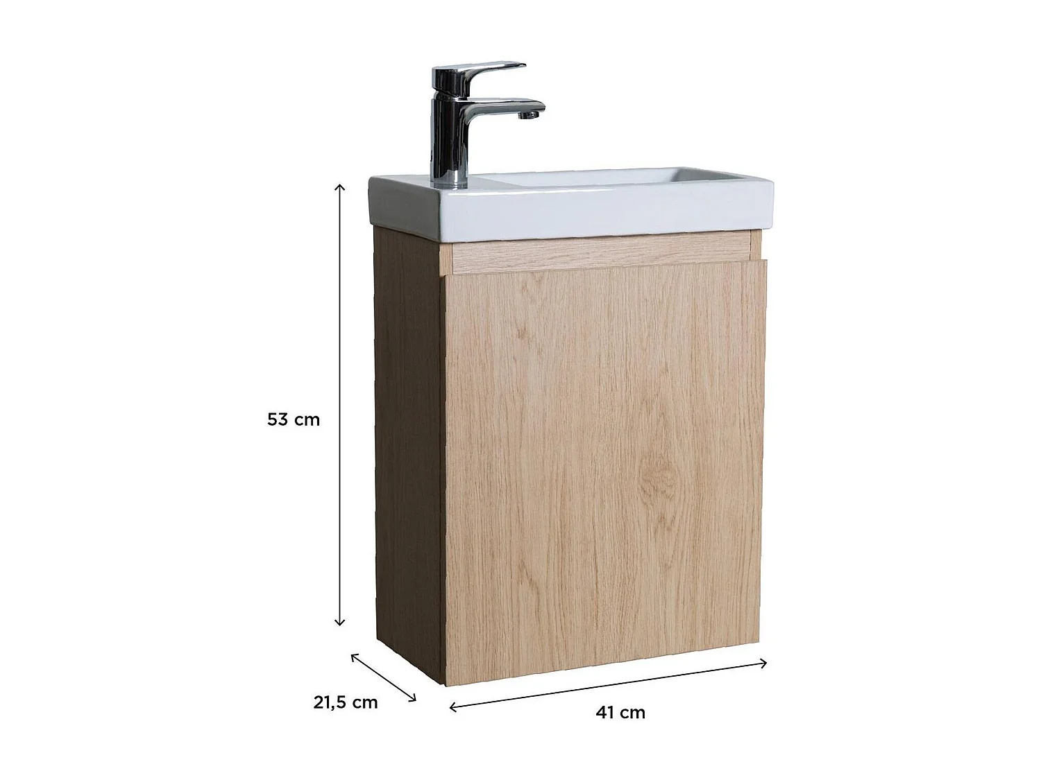 Mueble lavabo LISA negro + grifería