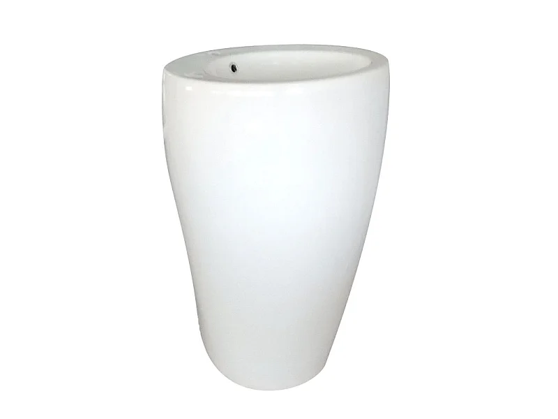 Lavandino su piedistallo in ceramica bianca 52x85x53cm BOSTON