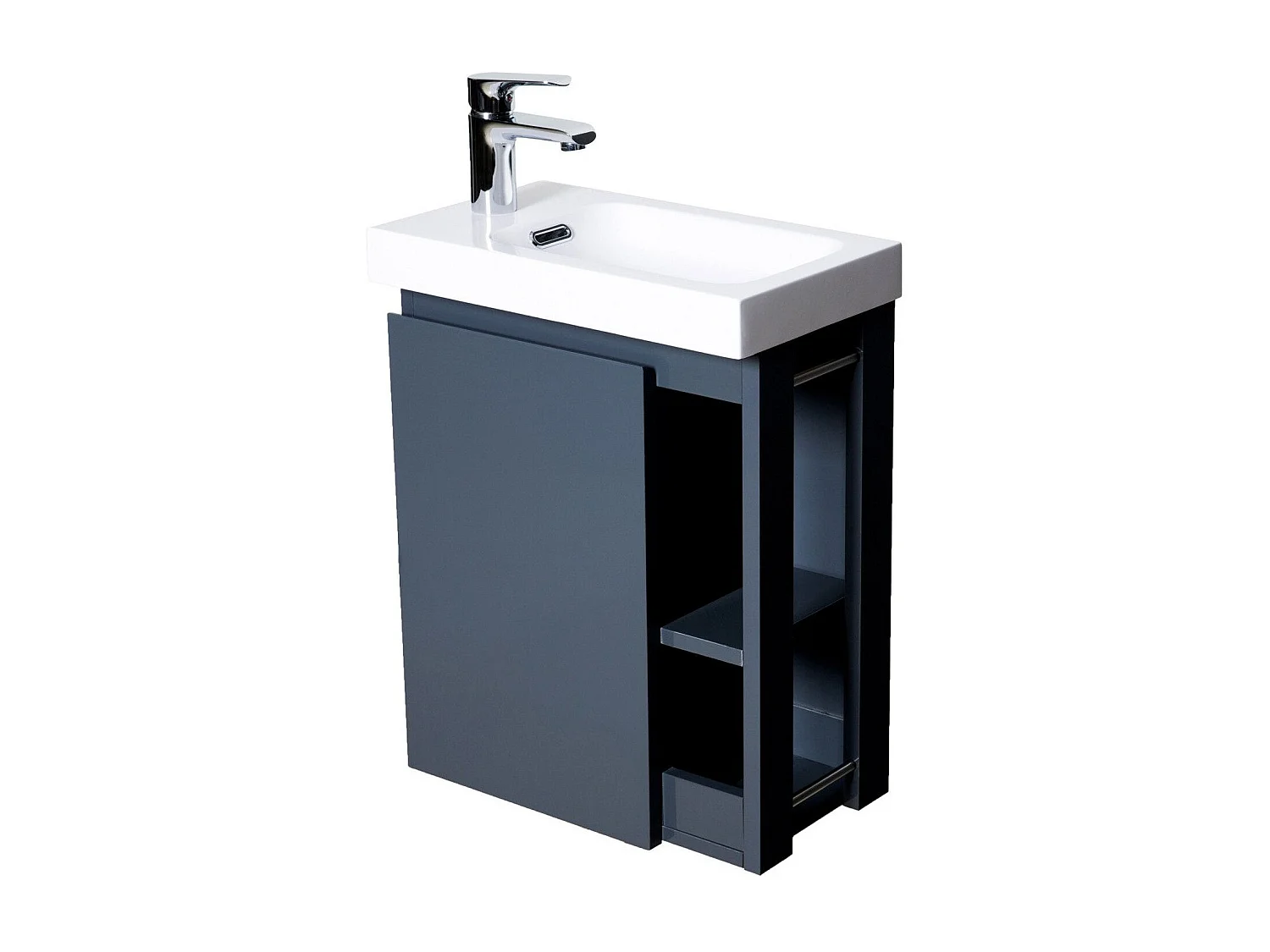 HAMPTON witte hars wandwastafelmeubel