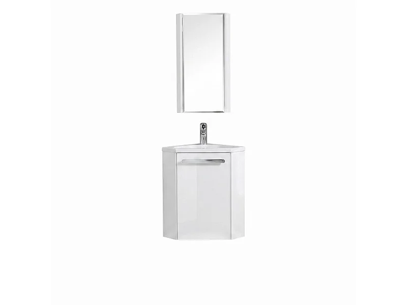 Lavabo de esquina + grifería + mueble SKINO