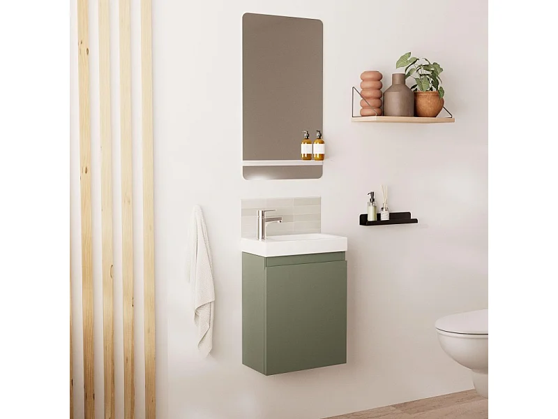 Mueble lavabo LISA + espejo + grifería