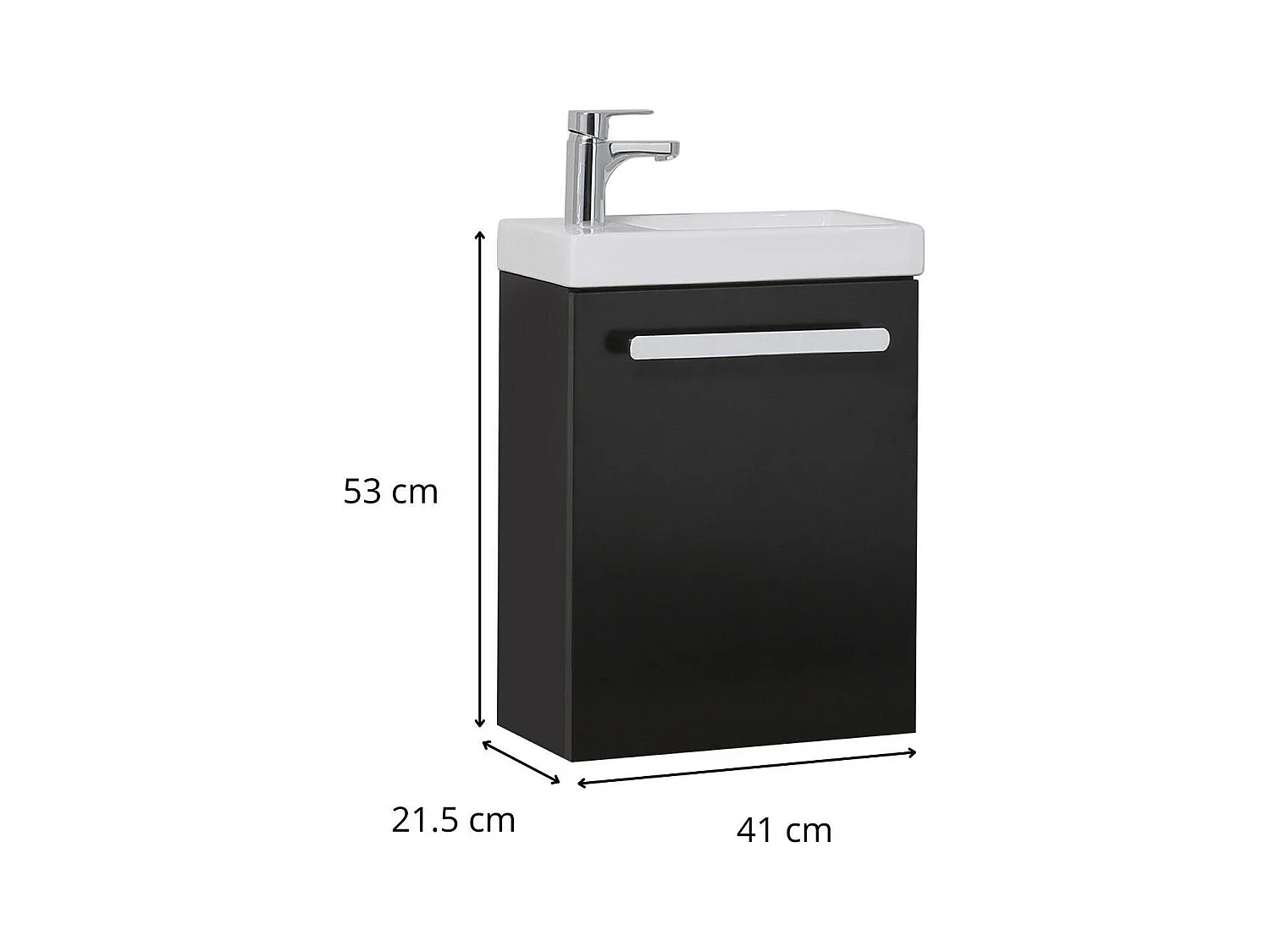 NEVADA Wandwaschtisch mit Handtuchhalter