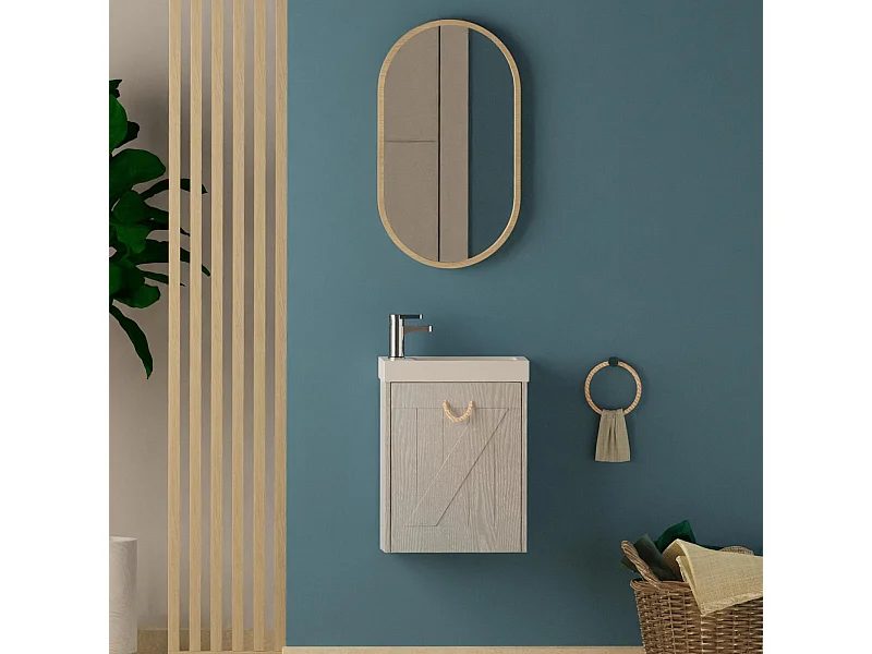 MISTRAL Waschbeckenschrank + Spiegel