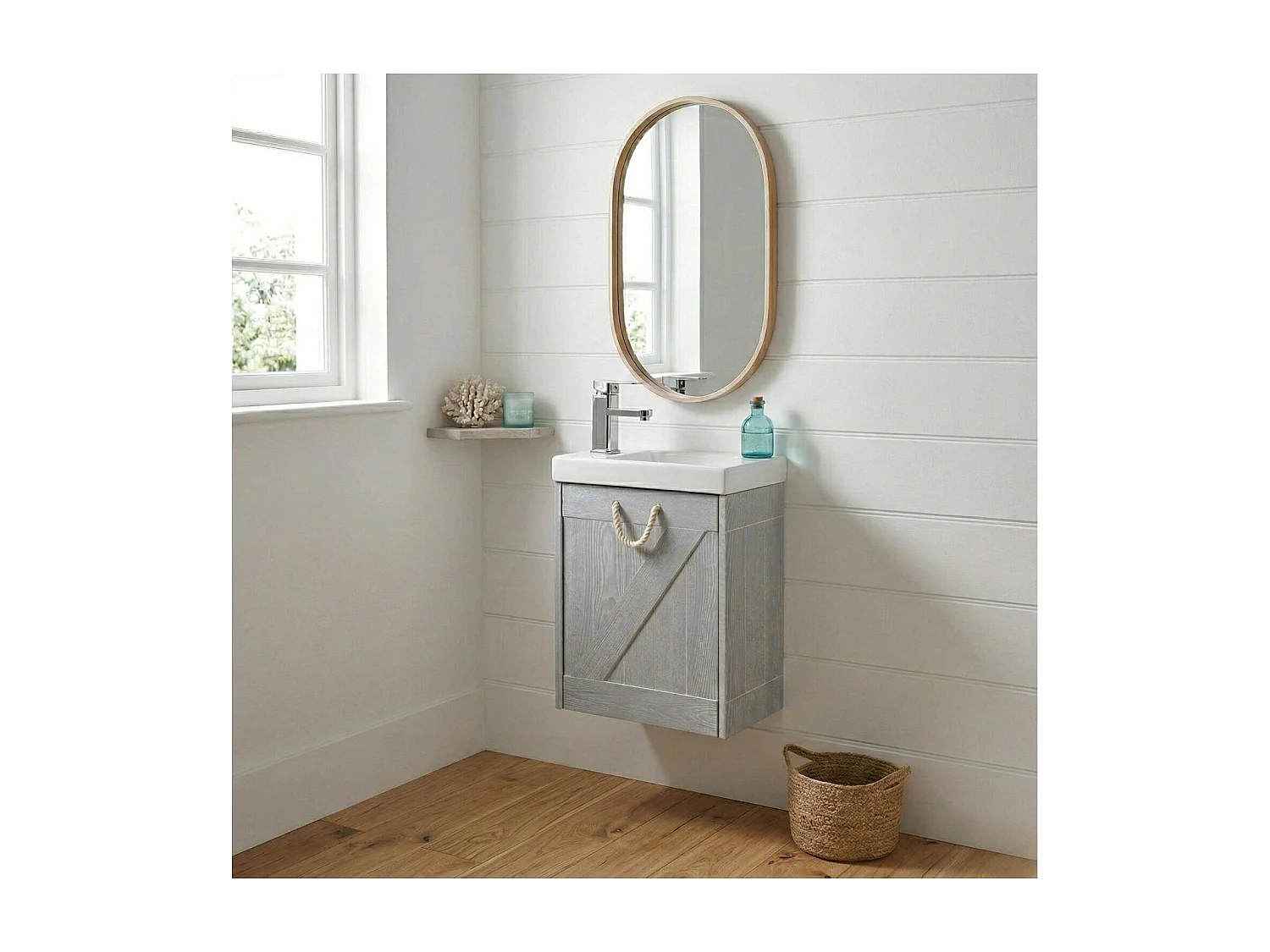 Mobile lavabo + specchio MISTRAL