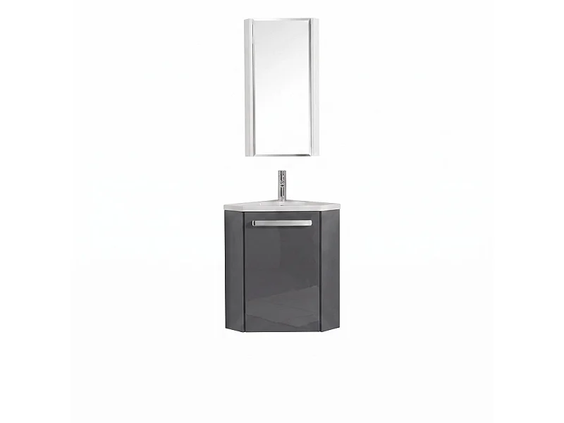 Lavabo de esquina + grifería + mueble SKINO