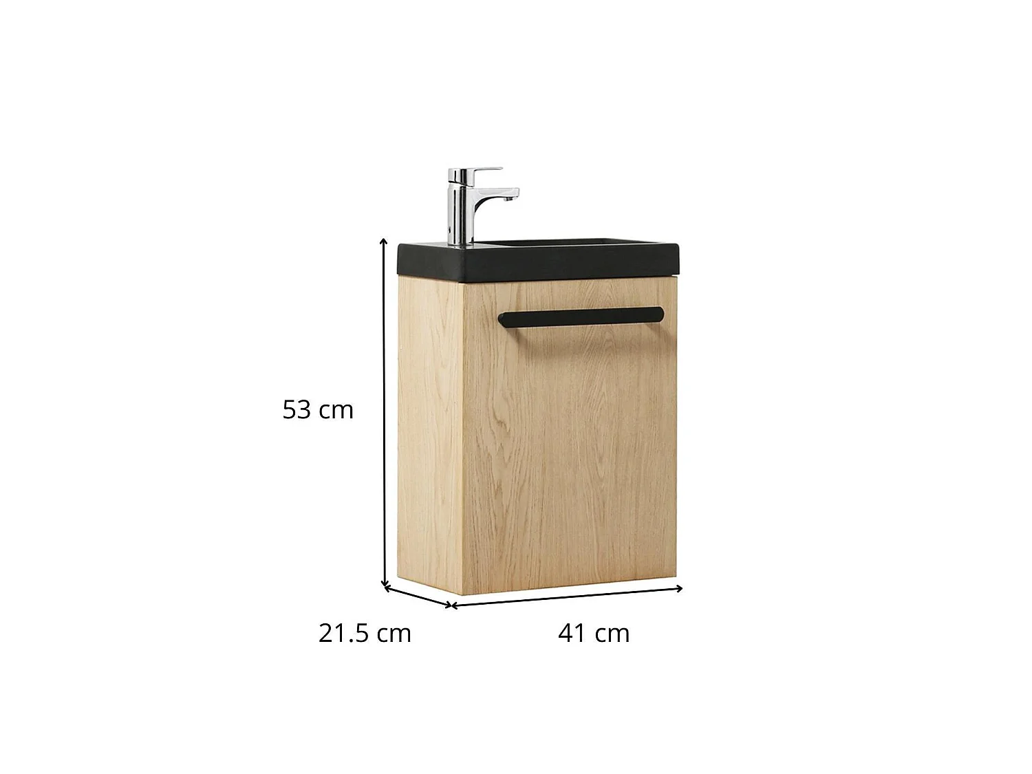 Set lavabo sospeso Nevada con rubinetto cromato