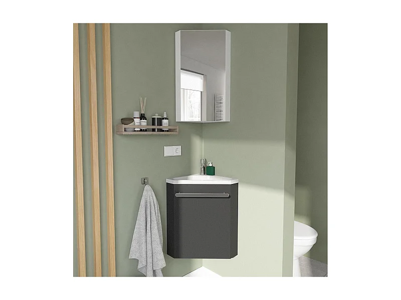 Lavabo angolare SKINO + mobile bagno