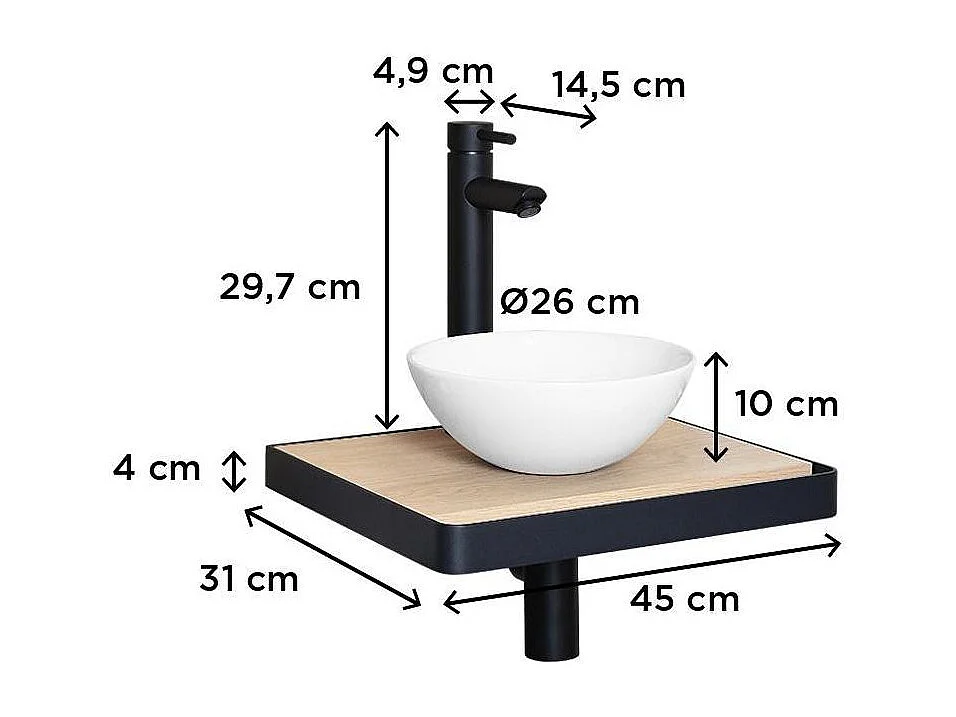 SOHO Slimline Waschbecken + Becken + Wasserhahn