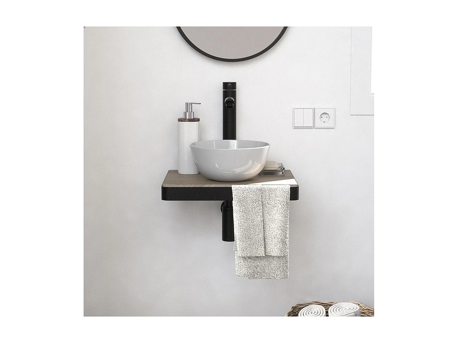 SOHO Slimline Waschbecken + Becken + Wasserhahn