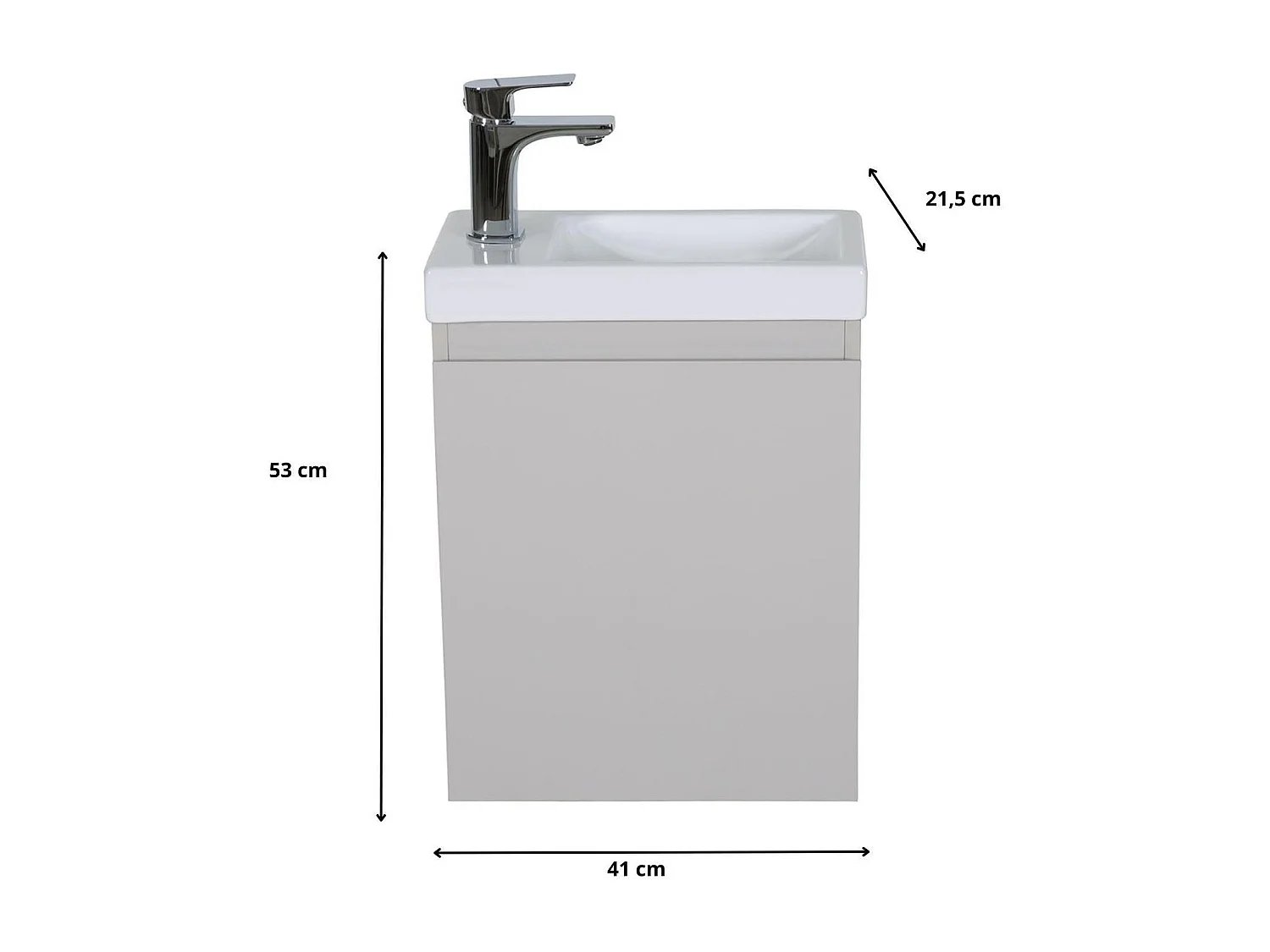 Mueble lavabo LISA negro + grifería