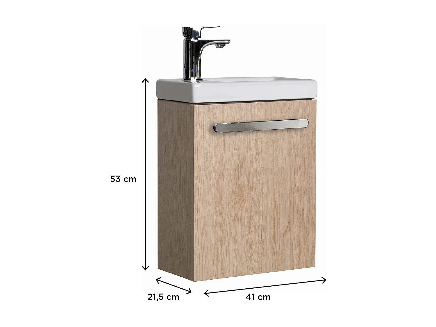 Conjunto de lavabo de pared Nevada con espejo y estante