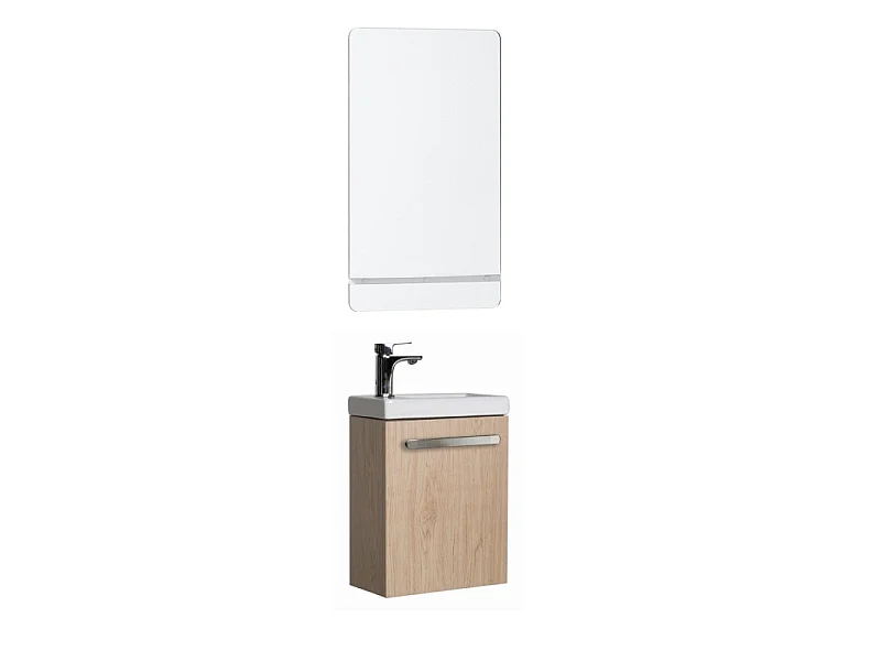 Set lavabo sospeso Nevada con specchio e mensola