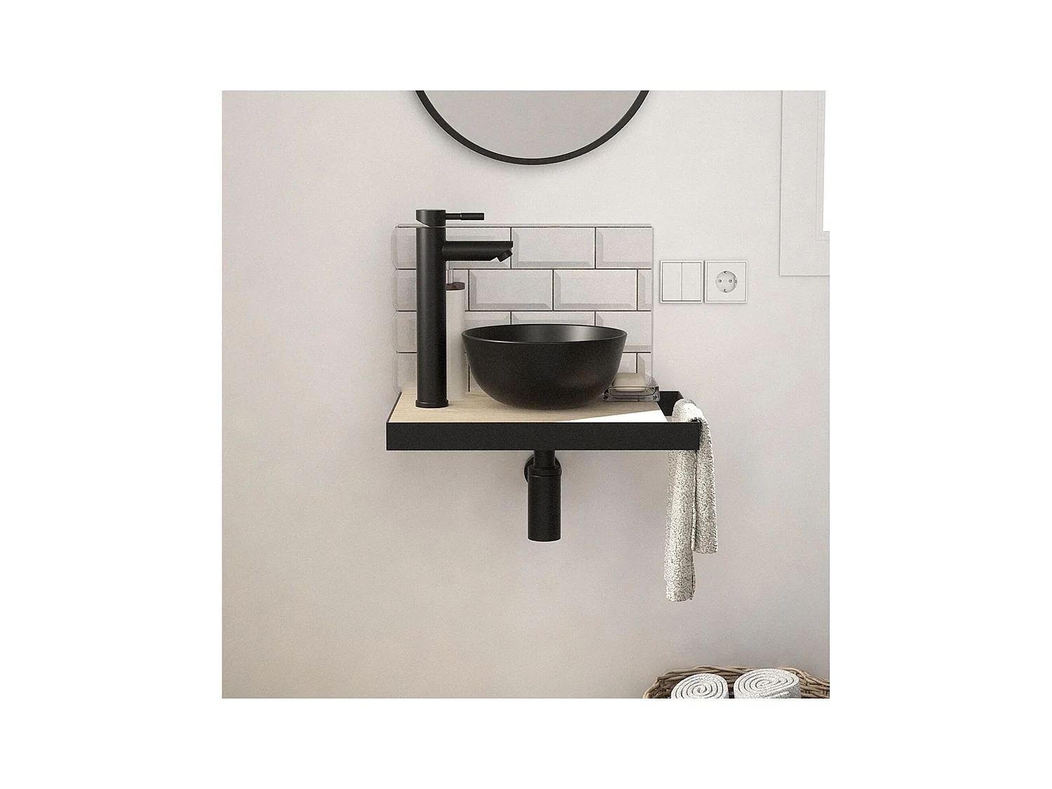 SOHO schmales Aufsatzwaschbecken + Waschbecken