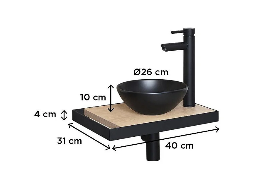 SOHO schmales Aufsatzwaschbecken + Waschbecken