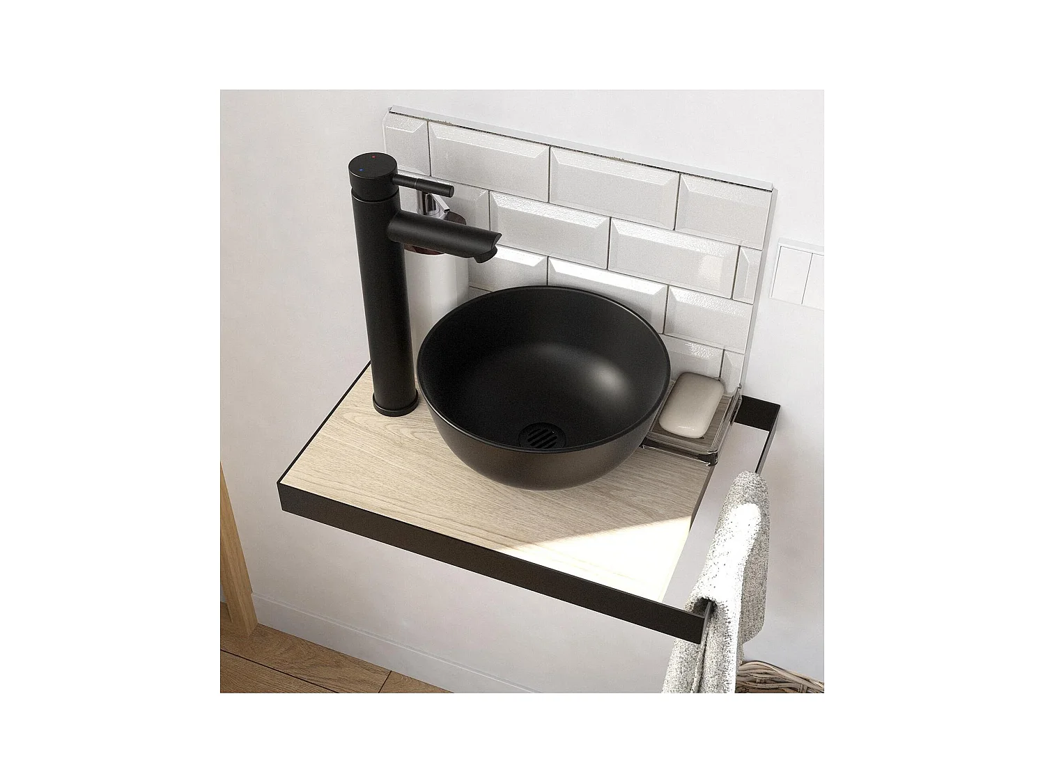 SOHO schmales Aufsatzwaschbecken + Waschbecken