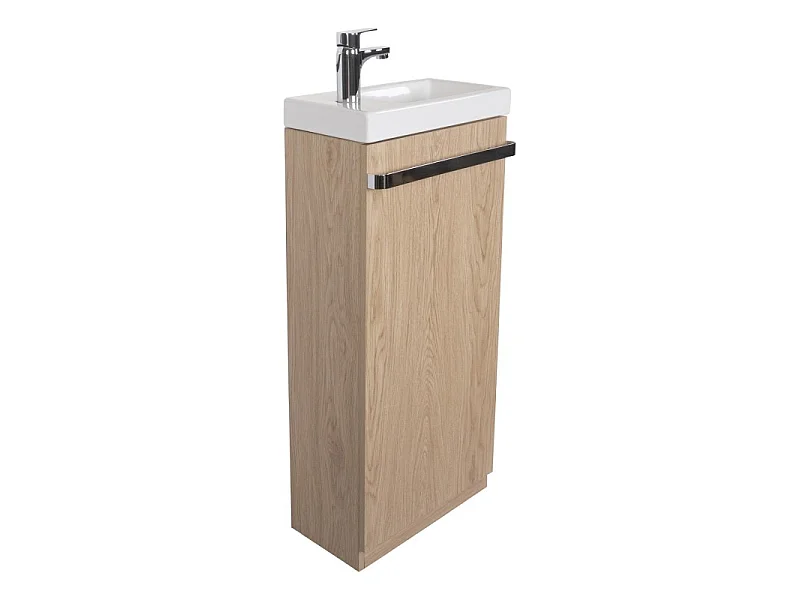 Meuble lave-mains sur pieds JOHANN décor chêne