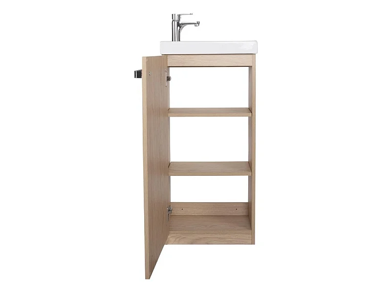 Meuble lave-mains sur pieds JOHANN décor chêne