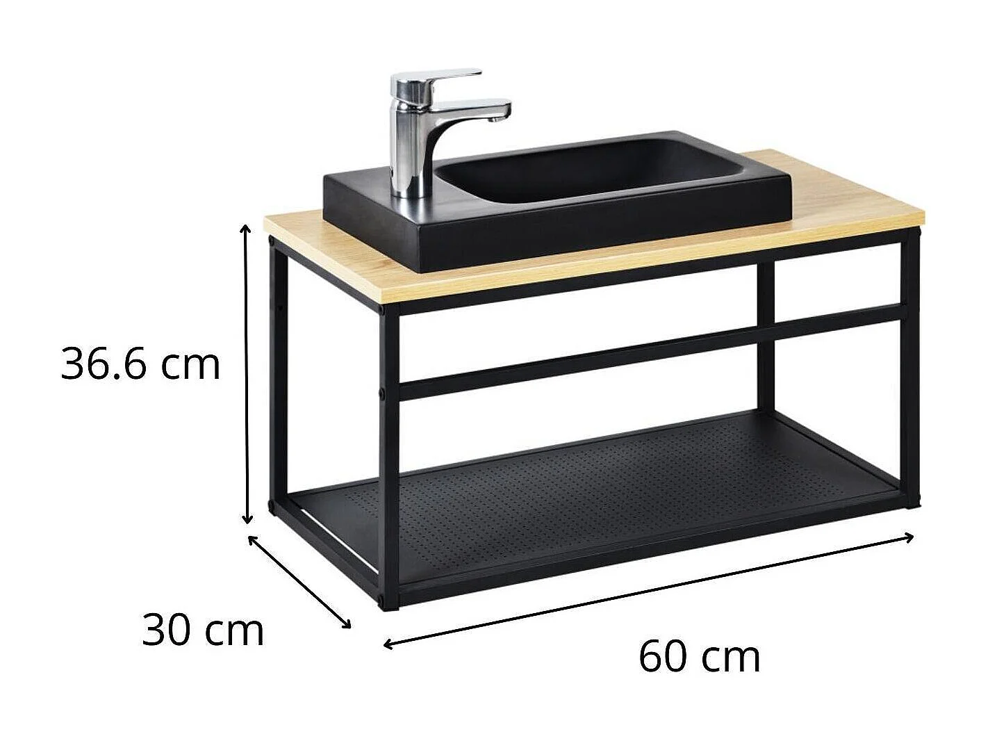 WILO großer Waschtischunterschrank mit 60cm Harzbecken