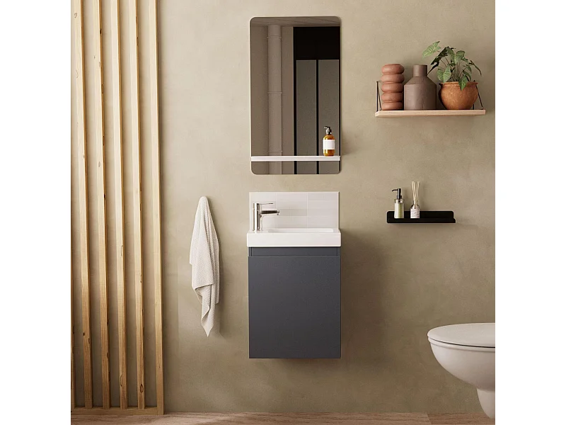 Mueble lavabo LISA + estante espejo