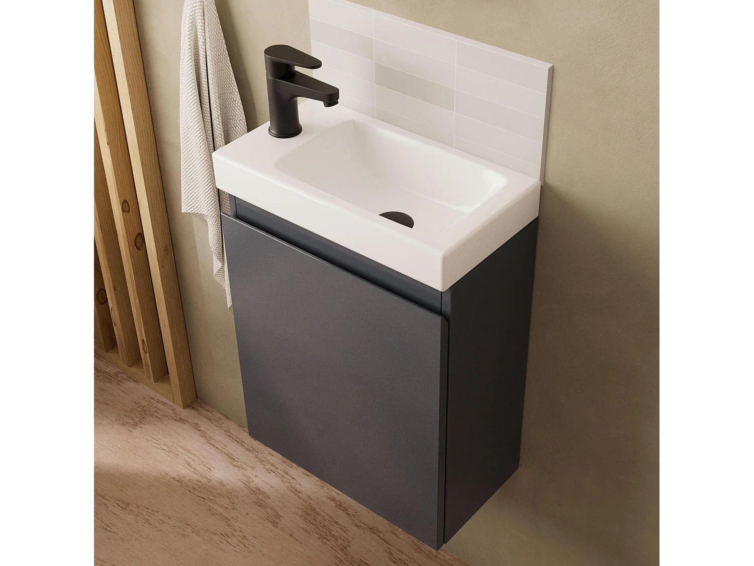 Mueble lavabo LISA + estante espejo
