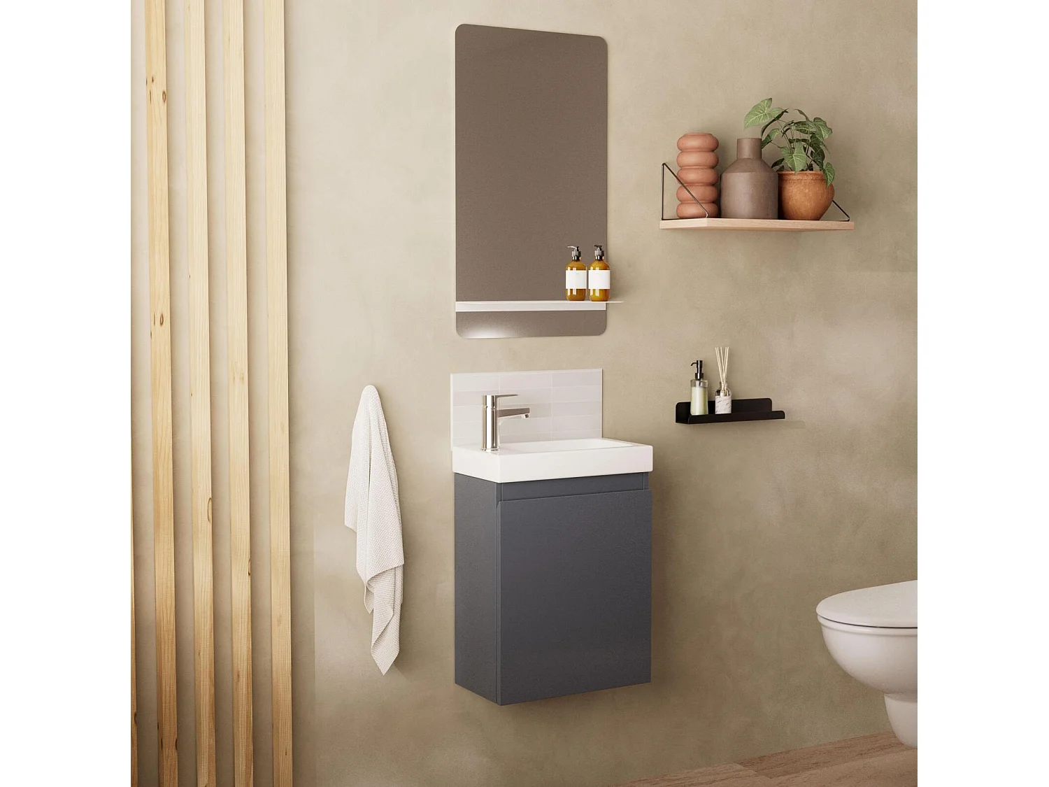 Mueble lavabo LISA + estante espejo