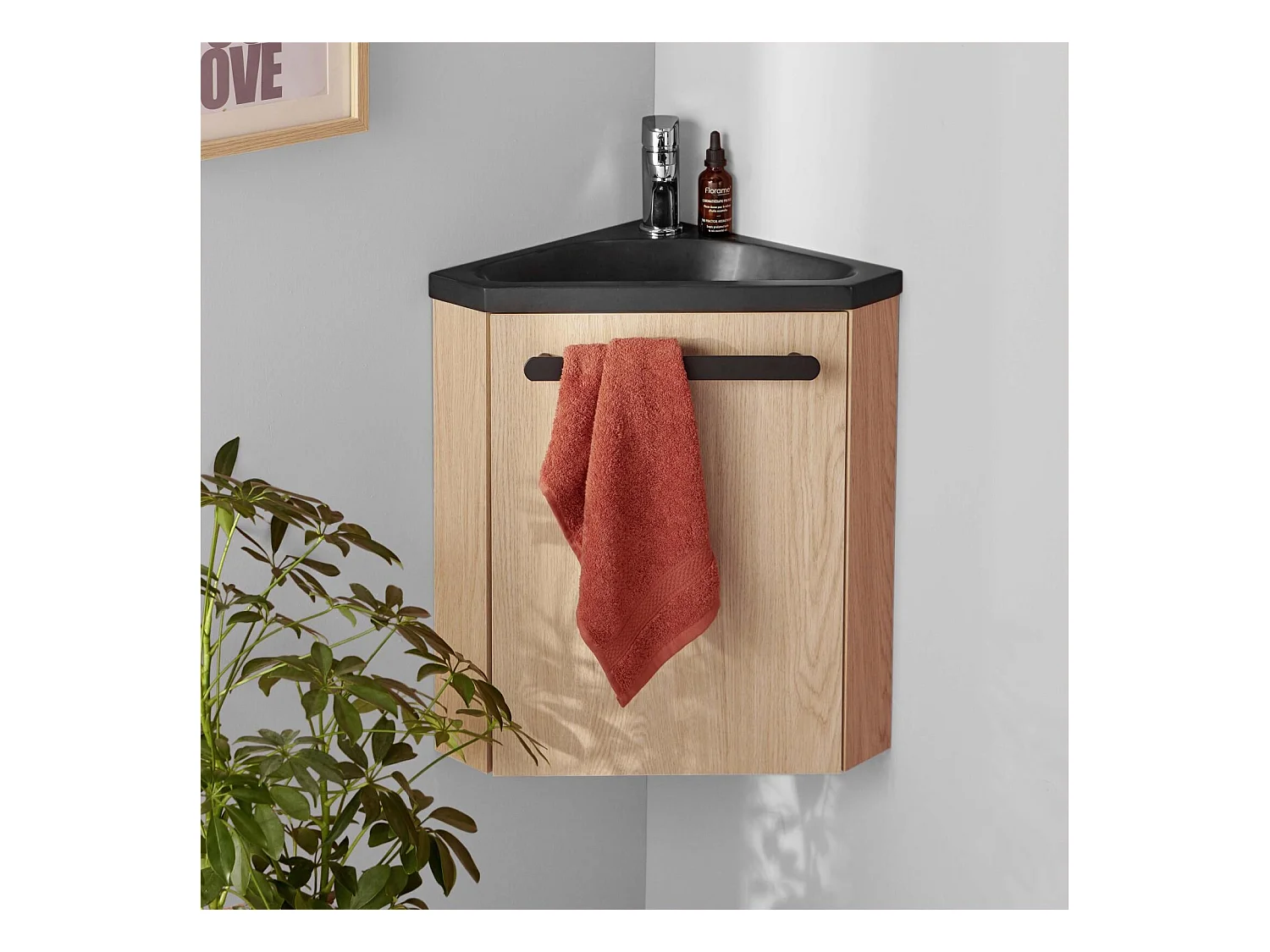 Conjunto de lavabo y grifería de esquina SKINO