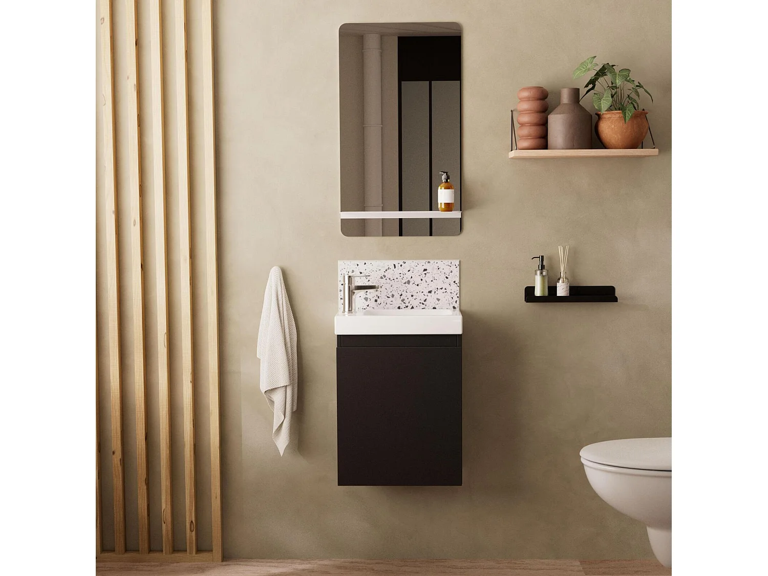 Mueble lavabo LISA + estante espejo