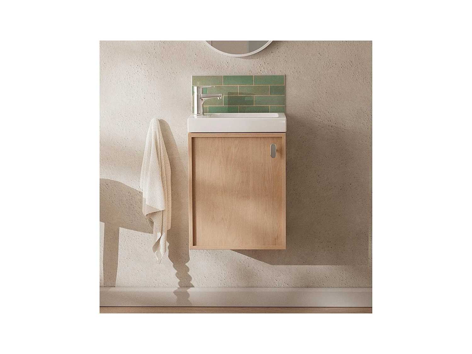 FRAME Waschbeckenunterschrank aus Eiche