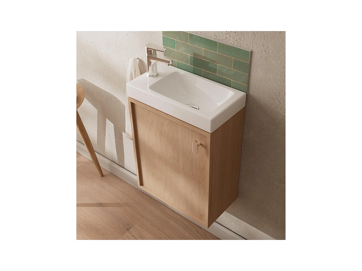FRAME Waschbeckenunterschrank aus Eiche