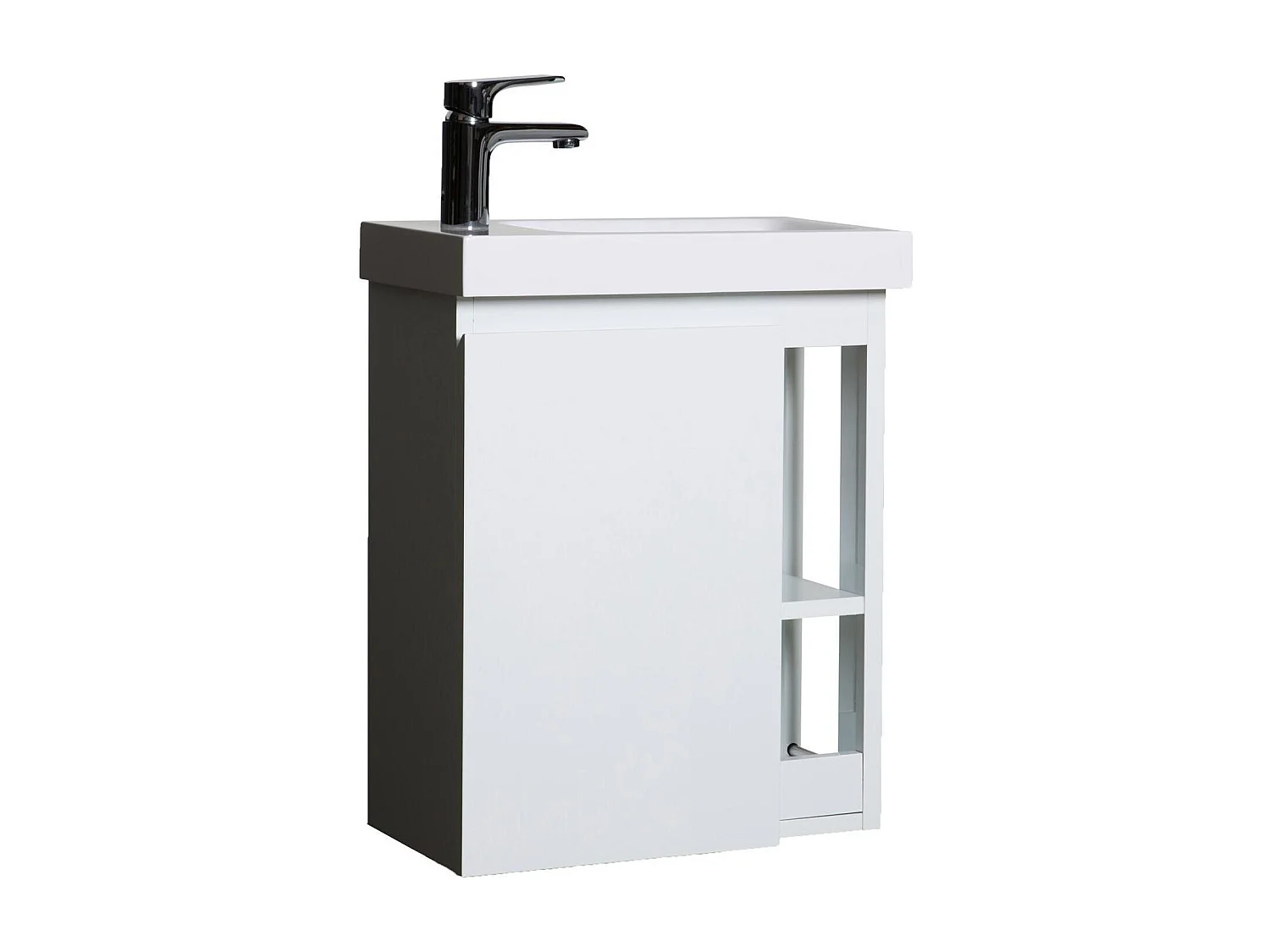 HAMPTON witte hars wandwastafelmeubel