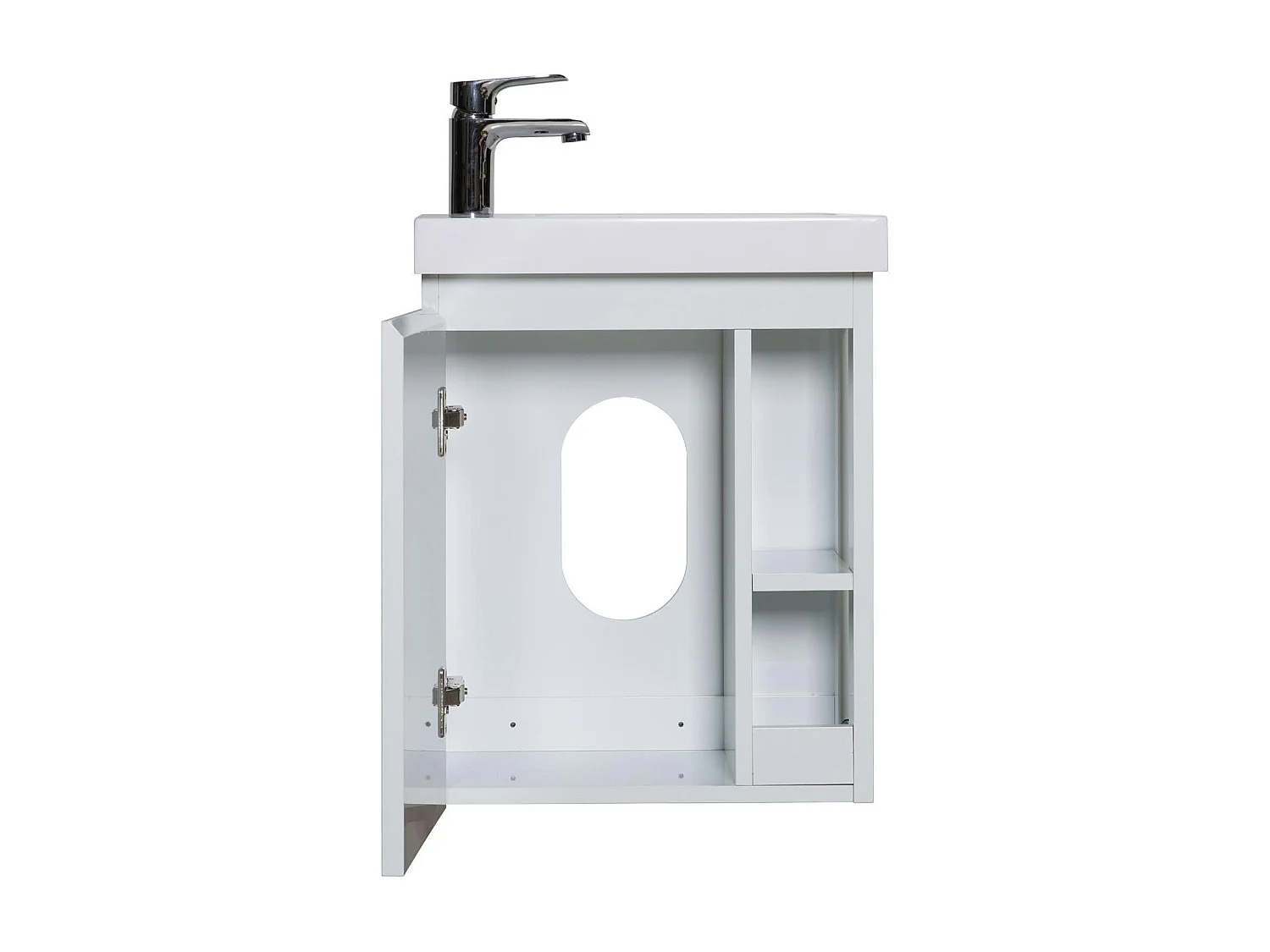 HAMPTON witte hars wandwastafelmeubel