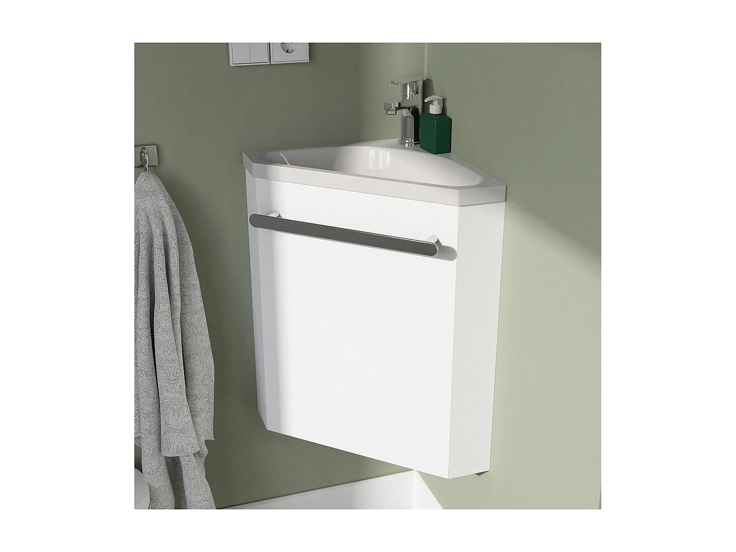 Lavabo angolare SKINO + mobile bagno