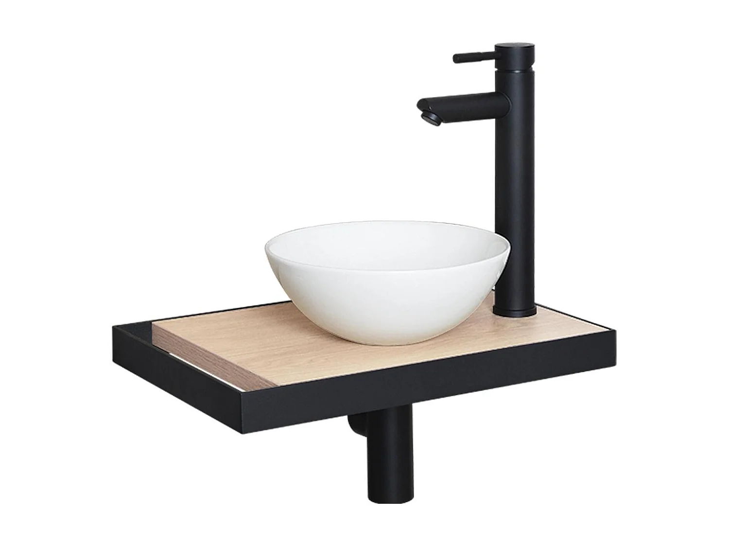 SOHO slimline wastafel + waskom + kraan