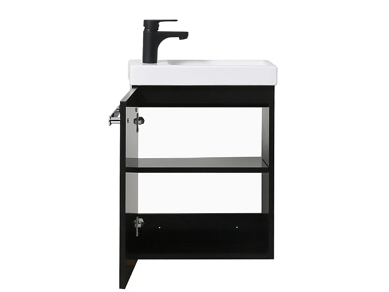 Set lavabo a parete Nevada con rubinetto nero