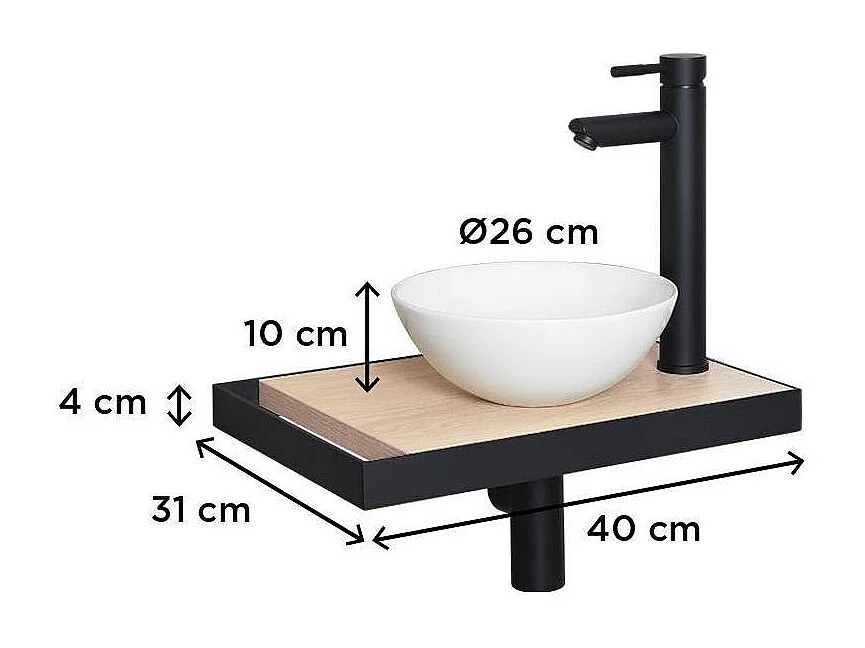 SOHO slanke aanrechtwastafel + waskom
