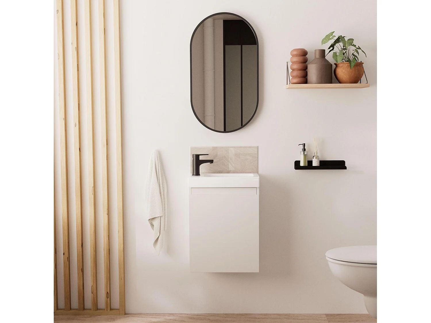 Mobile lavabo LISA + specchio ovale