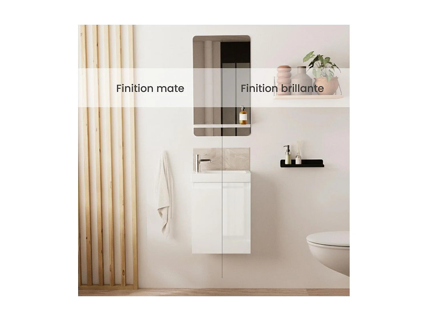 Mueble lavabo LISA + espejo ovalado