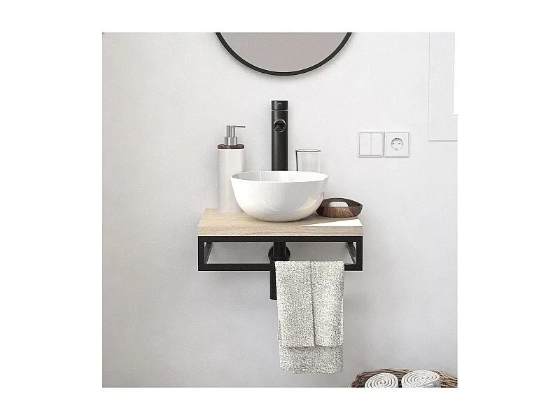 Lavabo sottile SOHO + lavabo + rubinetto