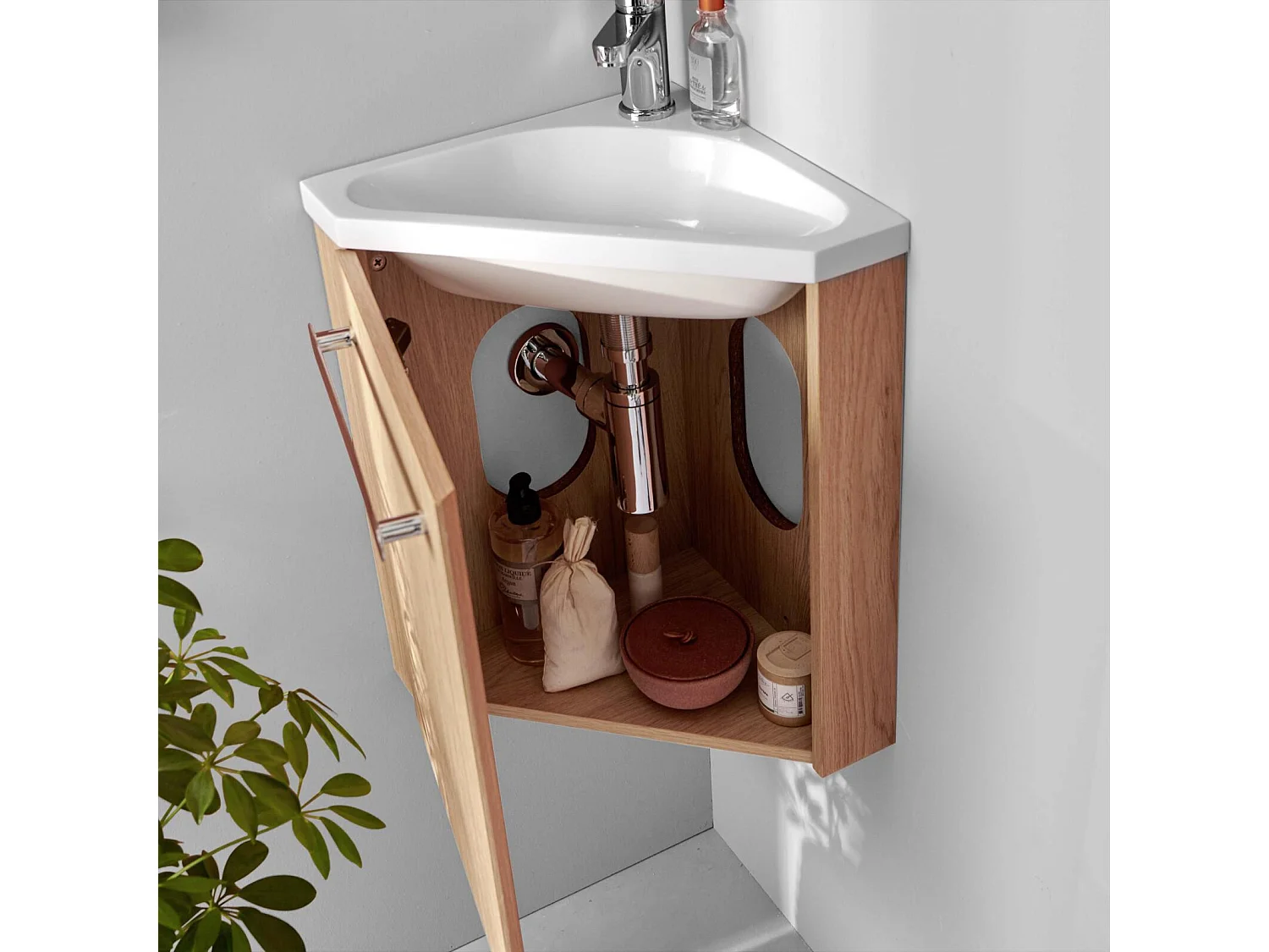 Mobile lavabo angolare SKINO